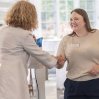 Kylie Jacobsen receiving bag